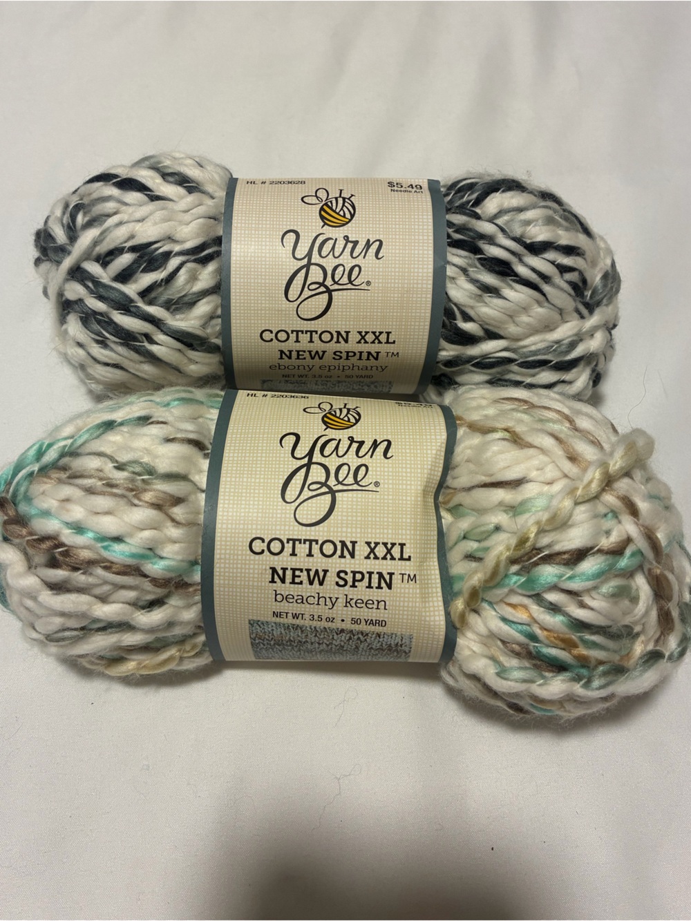 Yarn Bee Cotton XXL New Spin Bulky Yarn - Beachy Keen 2 set